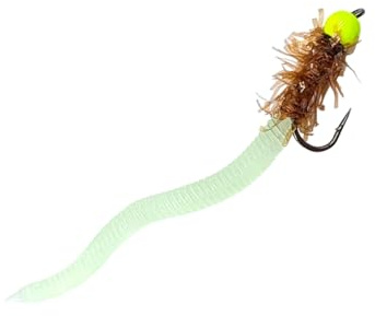 ZBIianxer Köder Swimbaits Fliegenfischen Künstliche Köder Simulierte Regenwürmer Köder mit Hakenzubehör Leuchtender weicher Silikonköder