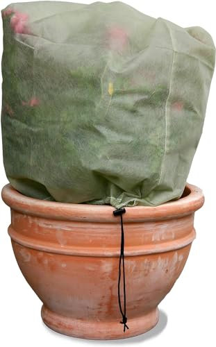 Haxnicks 4x Small Easy Fleece Jackets | Garden Fleece Bags | Easy To Use Winter Plant Frost And Wind Protection | Lemon Trees Bushes Exotic Plants| Pack Of 4, 60cm x 80cm | Fleece010101