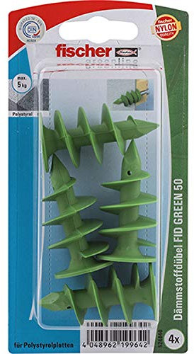 fischer 524840 K, Inhalt: 4 x Dämmstoffdübel FID Green 50