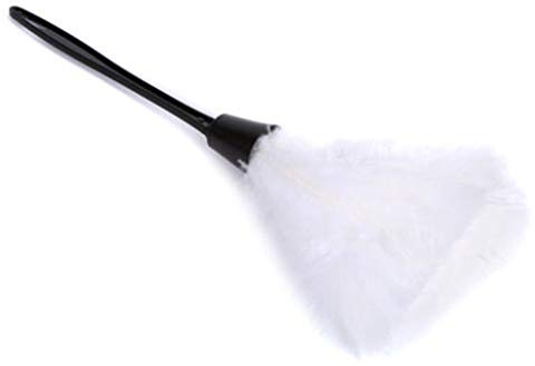 1 mini limpiador de polvo Magic Soft con mango de plumas, estático, antipequeño (blanco)
