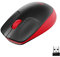 Logitech kabellose Maus M190, geschwungenes Design für beidhändige Nutzung, Batterielebensdauer von 18 Monaten plus Stromsparmodus, USB-Empfänger, präzise Kontrolle dank breitem Rad und Tasten - Rot