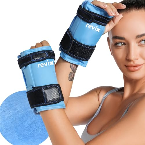 REVIX Handgelenk Kühlpacks Wrap für Karpaltunnelentlastung, Wiederverwendbare Gel Eispacks für Handverletzungen, Kältekompresse (2 Stück)
