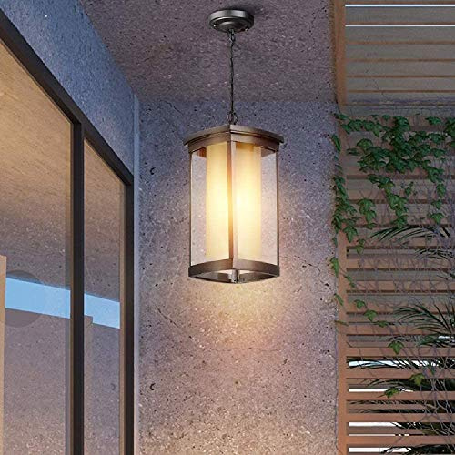 ZHANGL Lustre européen de Jardin extérieur étanche à l'ancienne allée Industrielle Balcon Lustre Plafond Couloir E27 Villa pavillon de Jardin Villa luminaire Lustre de Plafond (Taille : 13.5 * 27cm)