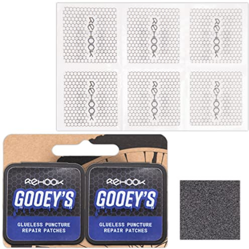 Rehook Gooeys Reparatur-Set für Fahrradpannen, klebstofffrei, selbstklebend, 2 Stück