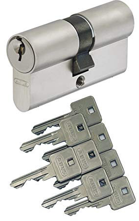 ABUS A93 Doppelzylinder 45/45mm mit 8 Schlüssel, mit Not-u. Gefahrenfunktion und Bohrschutz, Profil C73 C83