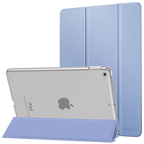 MoKo Smart hülle für iPad 9./8./7. Generation 10,2 Zoll, Lavendel | Ultradünne leichte Schutzhülle mit transluzenter Rückseite und Auto Schlaf/Wach Funktion für iPad 2021/2020/2019