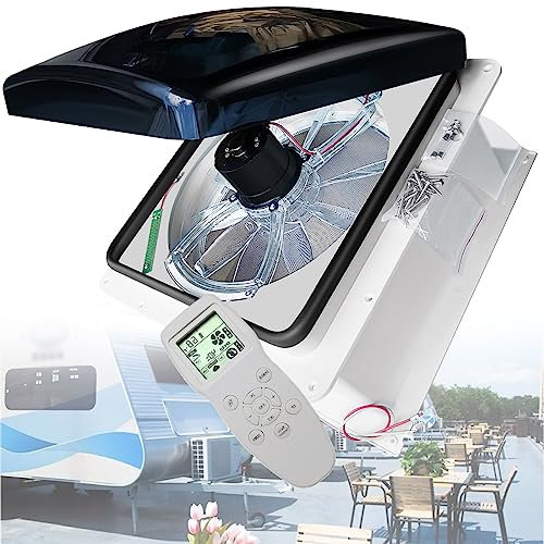 Ventilatore impermeabile del tetto, ventilatore del tetto della roulotte, per l'oblò dell'auto da campeggio, tetto apribile del camper Velocità regolabili, per roulotte o camper