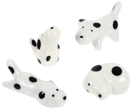 BESTonZON 4 Stück Porzellan-essstäbchen Ruhen Japanische Essstäbchenablage Süße Essstäbchenablage Löffel Gabeln Ruhen Messerbänkchen Aus Porzellan Messergabelhalter Statue Handbuch Weiß