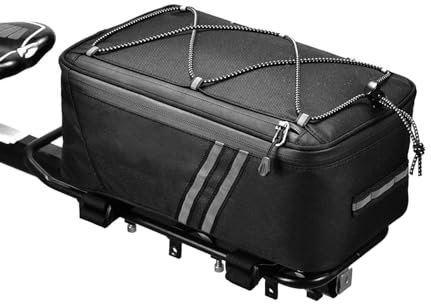 YzoTek Fahrradträgertasche - Wasserdichter isolierter Kühlkoffer für den Rücksitz, 8 L Fahrradkoffer mit großem Fassungsvermögen für Rennrad Mountainbike Fahrten