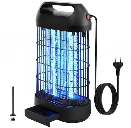 ROVLAK Lampada Antizanzare Elettrica Interno, Zanzariera Elettrica UV 18W Superficie Effettiva 80m², Luce Antizanzare Atossica Ammazza Zanzare Insetto Elettrico per Interno Cucina Cameretta