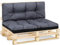 Amazinggirl Palettenkissen Outdoor Kissen Set: Rückenkissen 40x120 cm und Sitzkissen 80x120 cm - Auflagen für Paletten Europaletten Palettensofa und Palettenmöbel Palettenpolster Graphit