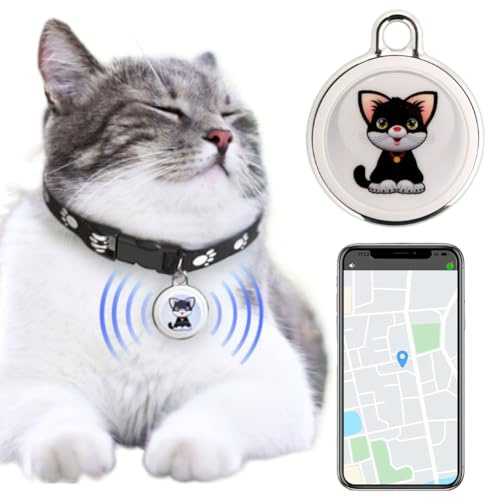 Kexpery - Rastreador GPS Anti-Pérdida para Mascotas, Localizador Inteligente Impermeable Compatible para Gatos