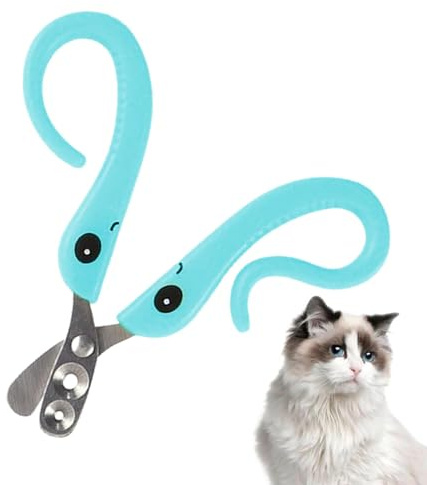 Cortador de uñas de gato | Cortador de uñas de metal para gatitos | Herramienta profesional de aseo de mascotas de acero inoxidable, recortadora de garras antilesiones de acero inoxidable para