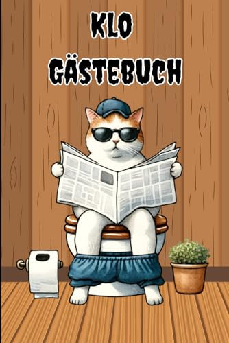 Klo Gästebuch zum ausfüllen: Ein lustiges Logbuch, in dem Gäste ihre Toilettenerfahrungen bewerten können. Perfekt als Geschenk für Familie und Freunde.