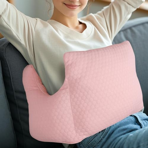 RoamReady Cuscino per il recupero dell'isterectomia, cuscino post-operatorio per addome, sezione C, Addome, Addome, Lumpectomia, Miomectomia, cuscino addominale con tasca (rosa chiaro)