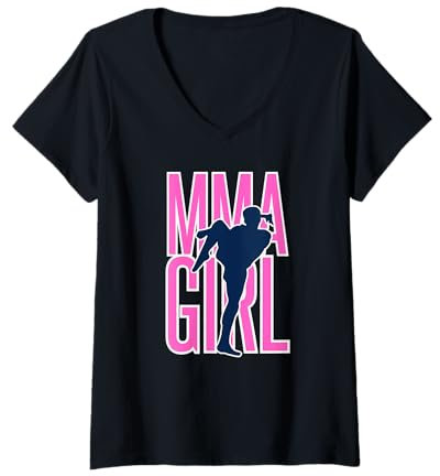 Damen MMA-Mädchen T-Shirt mit V-Ausschnitt