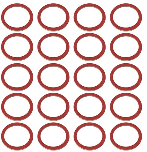 VGOL 100pcs 1/2 Inch Red Fiber Washers Sealing Washer for Service Valve Tap Connector Plumbing Connections Water Valve 19x15.3x1.5mm
