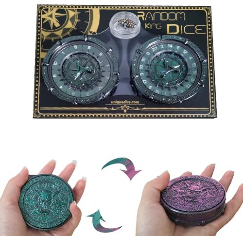 GAINFI 2025 7-in-2 dungeon e draghi Dadi casuali, Roulette Dadi casuali Re, Cambiare Colore Dadi Set D20 D12 D10 D% D8 D6 D4