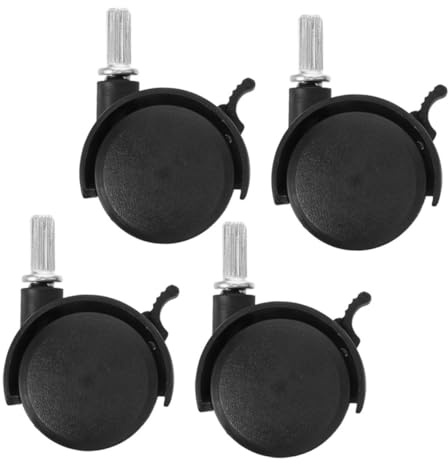 WEKADRIN 4pcs Heavy Duty Cart Wheels for Clothes Rack with Brake, Lightweight Plastic and Iron Replacement Laundry Rack Caster Wheels, Easy Installation, Suitable for Home and Office