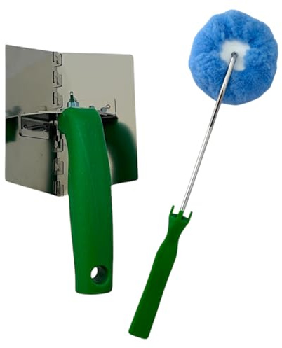 Medusa Stainless Steel Adjustable Drywall Angle Tool with Two in One Reversable Blade with Angle Taping Mud roller with Replaceable Head