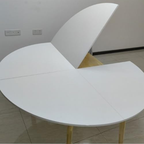 SEIFE Grande prolunga per tavolo rotondo pieghevole,sostituzione del piano del tavolo, prolunga temporanea per tavolo pieghevole(White,170cm/66.9in)