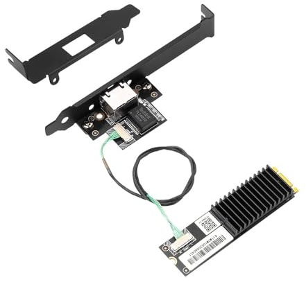 Marvell AQC113, adattatore Ethernet M.2 10G, 10G/5G/2.5G/1G, Windows/Linux | Il design compatto M.2 libera gli slot PCIe, perfetto per build SFF, NAS e PC da gioco, staffa a doppio profilo inclusa