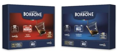 CAFFÈ BORBONE Capsule per Macchine da Caffè Caffitaly®* - Kit Assortito (48 Miscela Blu + 48 Miscela Rossa)