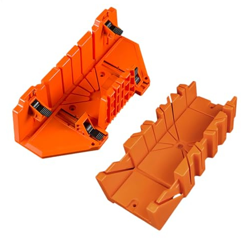 Boîtes à onglets – Guide de coupe d'angle de précision, plusieurs tailles de fente pour des coupes précises du bois, des garnitures métalliques | Guide de scie à main pour mouler des plinthes, cadres