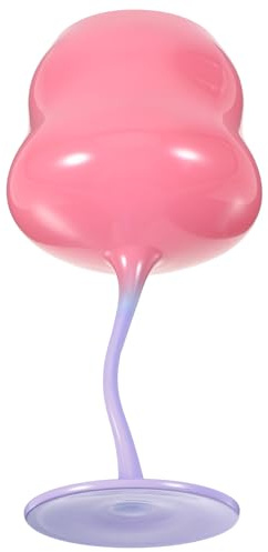 Toyvian Calice da Vino Rosso in Vetro Rosa Decorativo, Coppa da Cocktail Riutilizzabile per Feste e Matrimoni, Bicchiere da Bar Elegante e Raffinato per Whisky e Bevande Sociali