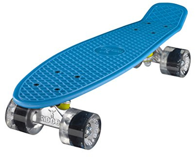 Ridge Skateboards 22 Mini Cruiser Skateboard, Blu/Trasparente