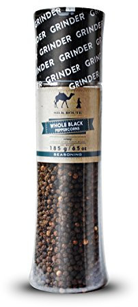 Molinillo de Granos de Pimienta Negra -185g/6.04oz Molinillo de Pimienta de Alto Grado con los Mejores Granos de Pimienta