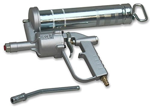 MATO-Einhand-Druckluft-Fettpresse DF 500 mit Düsenrohr E4024 M10x1 und Hydraulikmundstück