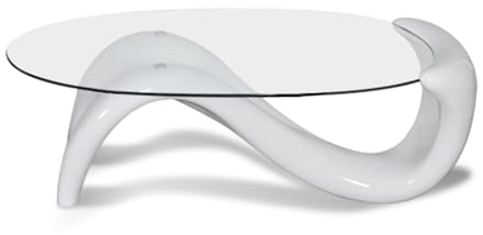 Designetsamaison Table Basse de Salon Blanche - Wave