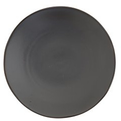 Fortessa Vitraluxe Dinnerware Heirloom Matte Finish Bread & Butter Plate 6.25-Inch, Charcoal, Set of 4