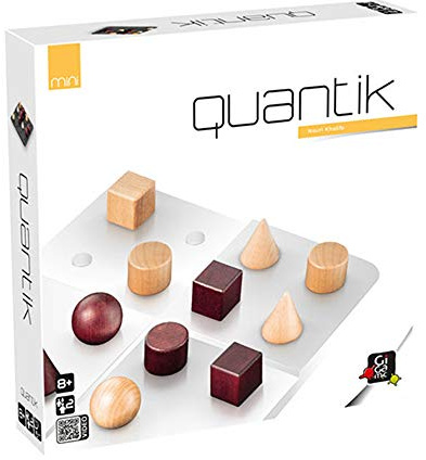 Gigamic - Quantik Mini - Jeu Familial - Jeu en Bois - 2 Joueurs - À partir de 8 Ans - 15 Minutes - Allemand, Multilingue, Marron, Noir, Beige