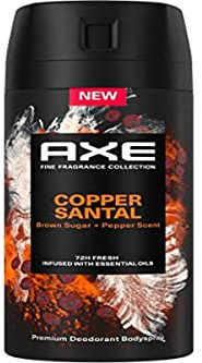 AXE - Déodorant Homme Copper Santal - Collection Prestige - Spray Anti-transpirant - fraîcheur 72h non-stop - parfum bois de santal et poivre - 150ml