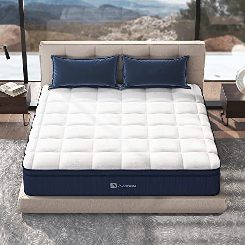 Avenco 90 cm Einzelbettmatratze, 17,8 cm, Bambusschaum-Taschenfederkern-Matratze, luxuriös, atmungsaktiv, Tencel-Gewebe, Federkern-Hybrid-Matratze, CertiPUR-US-Zertifizierung, 90 x 190 x 18 cm