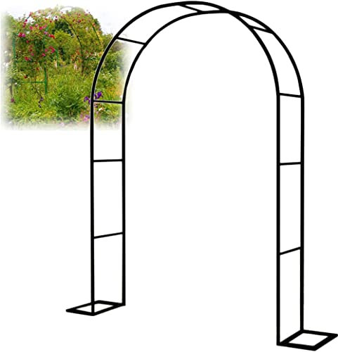 Arche Rosier Jardin en Métal,Treillis D'arche De Jardin Tonnelles,pour Plantes Grimpantes,Pergola De Gloriette Fer Forge,Résistant Aux Intempéries,Arc De Vrille D'arche,Blanc,W3.5M*H2.2M