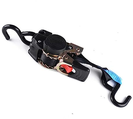 NaBeli Auto Retractable Universal Easy to Carry Ratchet Tie Down Starp S-Hooks Zurrgurte mit automatischem Aufrollen und Ratsche