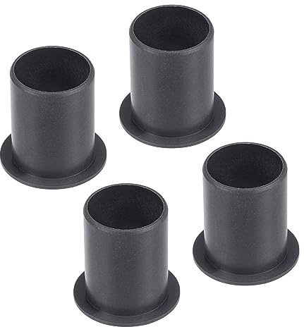 Kozelo 4pcs Flanged Sleeve Bearing - [17mm x 19mm x 25mm] POM Oilless Bushing for Equipment Machine Use | Black