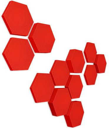 platino24 Akustikpaneele 12 Elemente Edition LOFT 3D I Ø 300mm Akustikplatten Schalldämmung Wand & Decke I Akustikschaum Schall-Absorber aus Basotect 30-70mm mit farbiger Akustikbeschichtung