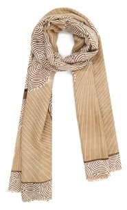 QUEEN HELENA Dam Casual Mönster Rund Hals Varm Vinterhalsduk SC22-5, Brun, one size