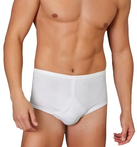 SalGiu Slip Uomo Classico (6 Pezzi) con Apertura Davanti a Costine Vita Alta in Cotone (6)