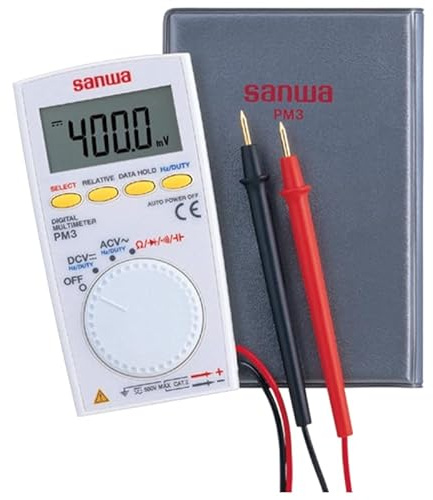 GuliTech PM3 Multimètres numériques SANWA Qualité japonaise/Type portable, test de résistance/capacité/fréquence/cycle de travail/continuité (PM3)