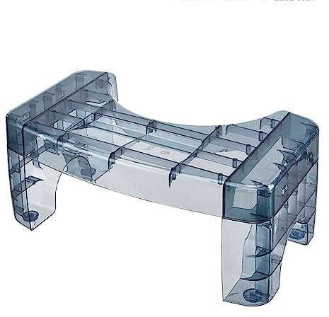 asdchZen Rutschfester Toilettenhocker für Badezimmer, transparenter Acrylhocker, PP-Fußhocker, Toiletten-Tritthocker, rutschfestes Fußpolster mit Ablagerrille, starke Belastung, antioxidativ,