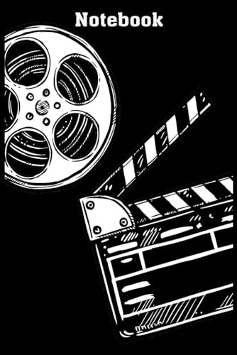 Movies, Film and Clapperboard Notebook: Wide Ruled Lined Paper Writing (110 Pages 6 x 9 Inches) Composition Writing