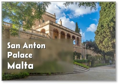 Attard, Malta - Il palazzo di San Anton costruito nel 1625 d.C. come residenza estiva dei Gran Maestri. Dall'indipendenza nel 1974 è stato il funzionario del presidente, magnete da frigorifero