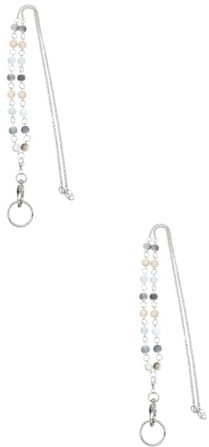 LALAFINA 2stücke Edelstahl Lanyard Mit Clip Für Namensschilder Ausweise Bequeme Und Leichte Id Karten Halterung Für Mitarbeiter Studenten Besucher Robustes Design Einfache Handhabung