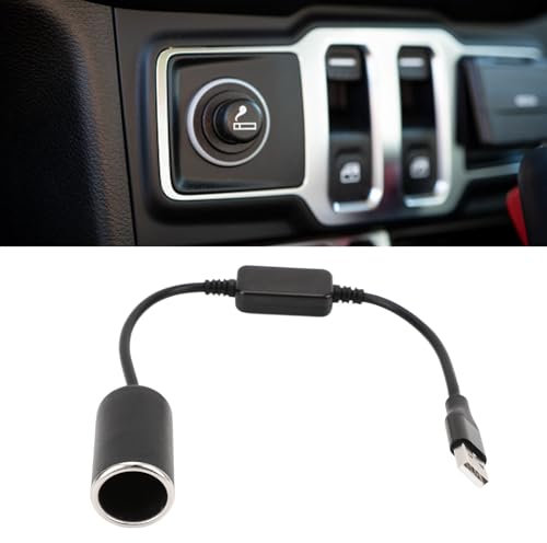 Annadue Adattatore Presa Accendisigari USB Maschio a 12V, Convertitore di Alimentazione per Auto da 18 W per Registratore di Guida Dash Cam, Convertitore Femmina di Alimentazione per
