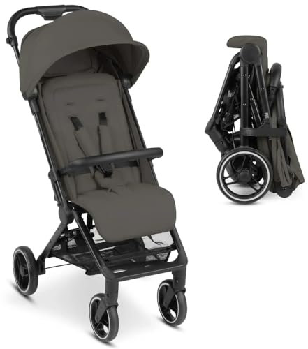 ABC Design Reisebuggy Ping 2 Trekking – Kinderbuggy ideal für den Urlaub mit großen Rädern, flacher Liegeposition und kompaktem Faltmaß – ab Geburt bis 22 kg - Cloud